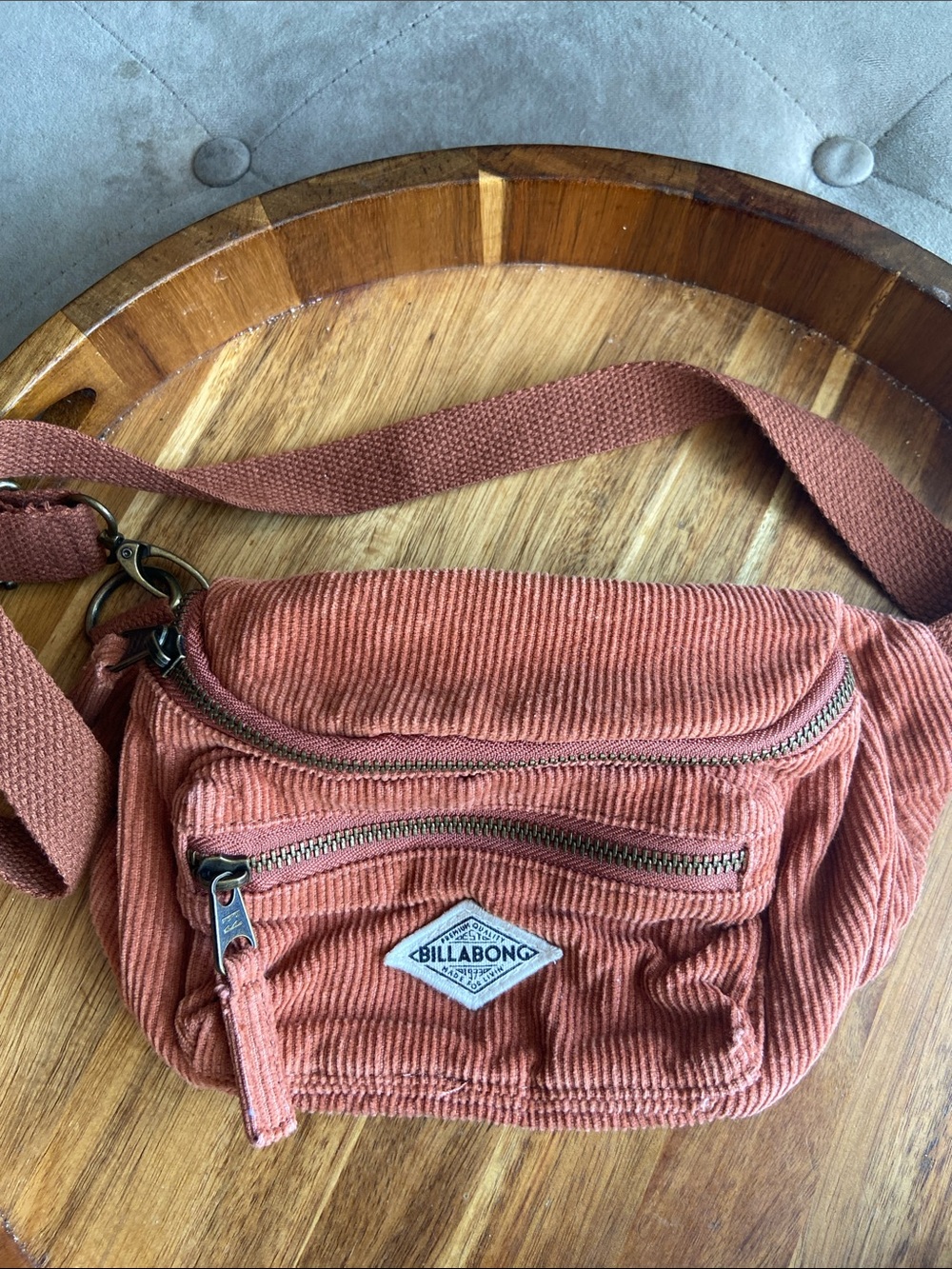 Billabong Corduroy Waist Pack in Rust